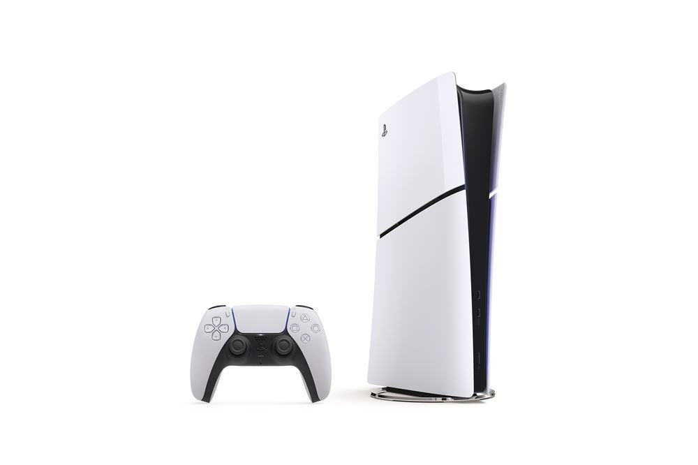 Console-Sony-PS5-Slim-Edition-Digital-Blanc-et-Noir.jpg Console Sony PS5 Slim Edition Digital Blanc et Noir – Image 1