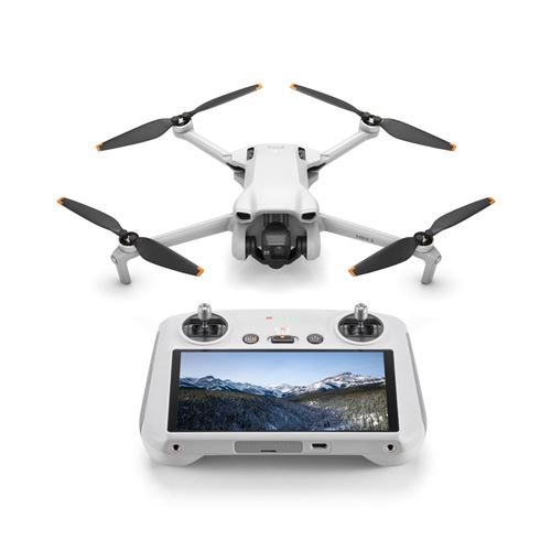 Drone-Dji-Mini-3-avec-telecommande-ecran-integre-Gris.jpg Drone Dji Mini 3 avec télécommande écran intégré Gris – Image 1